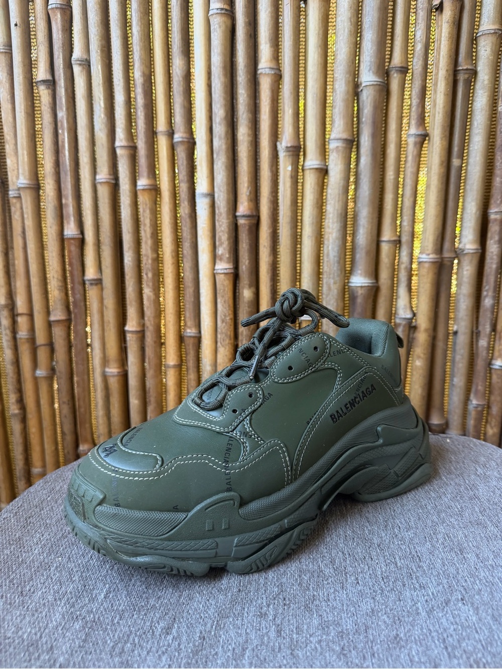 BALENCIAGA triple S all over logo men’s sneakers